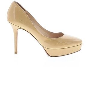Jimmy Choo Cosmic Beige Nude Patent Platform Pumps, size 8 (38.5)